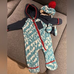 L.L. Bean Red and Blue Fleece Jacket